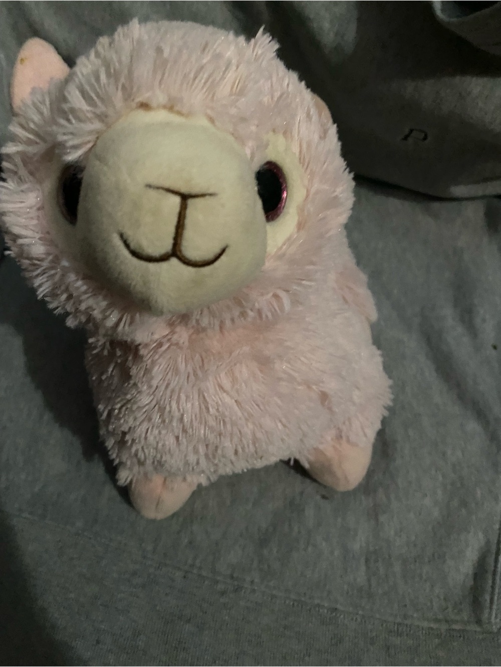 Plush Pink Alpaca Small Pet Toy - Soft Cuddly Companion